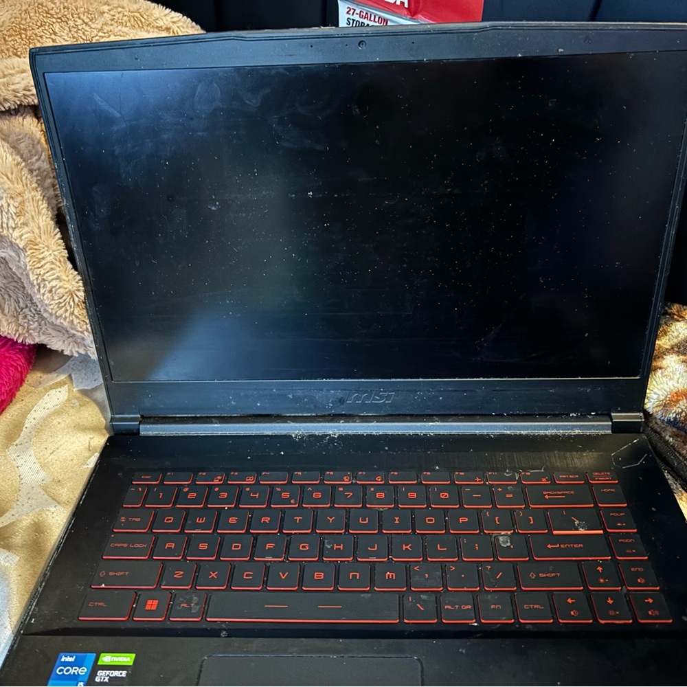 MSI Black and Red Laptop